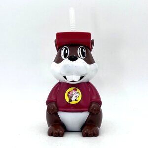 Bucees Beaver Kids Drink Cup Mug Souvenir Travel Sipper With Straw Plastic 7"